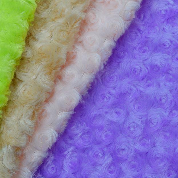 Rose Design PV Plush Fabric For Plush Toys