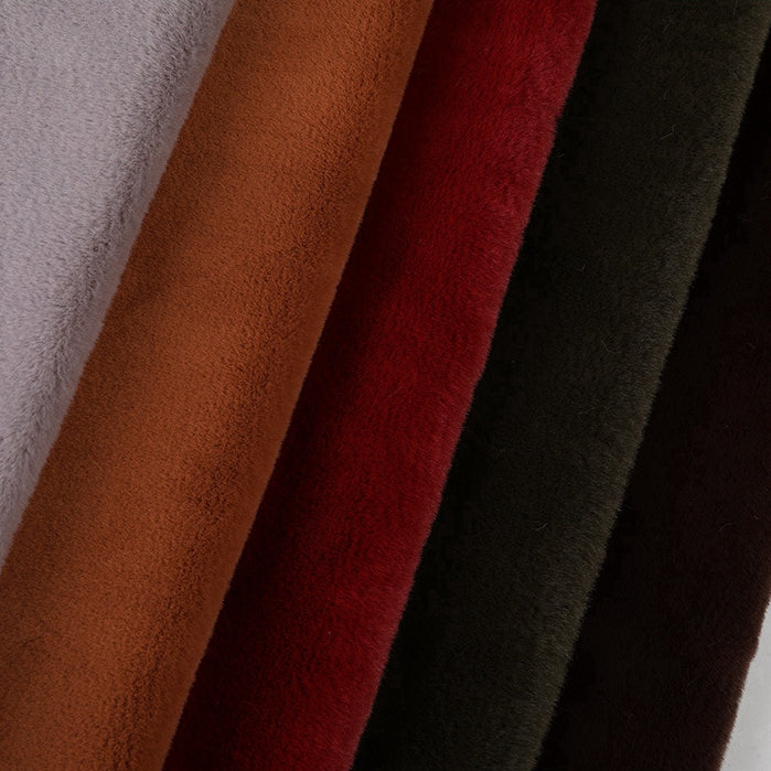 Plain Dyed Faux Rabbit Fur Fabric
