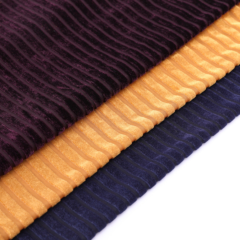 Weft Knitted Corduroy Spun Velvet