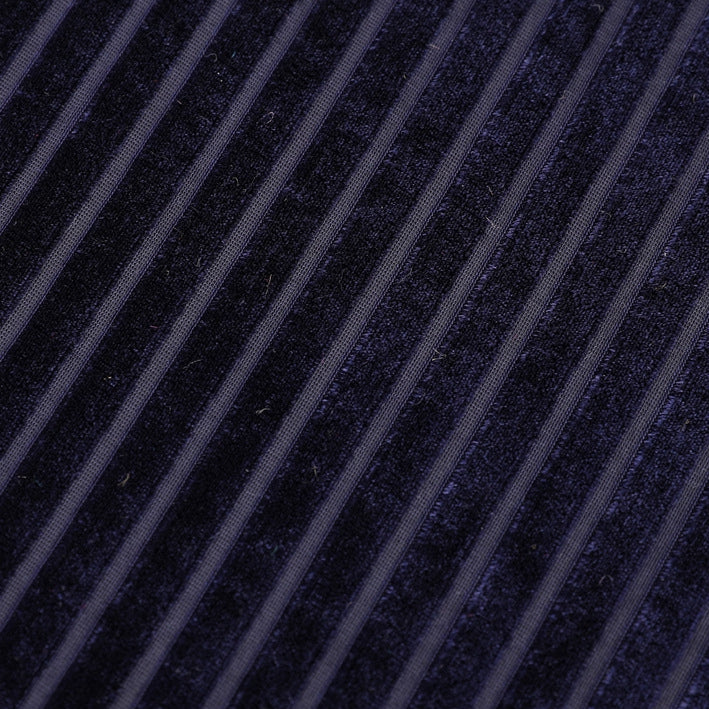 Navy Blue Corduroy Spun Velvet